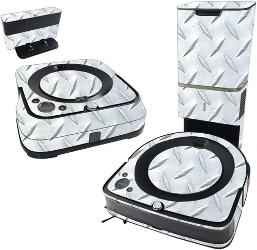 Vista 9 de MightySkins Skin compatible con iRobot Roomba s9+ Vacuum & Braava Jet m6 Bundle – Placa de diamante negro y cubierta de vinilo única, fácil