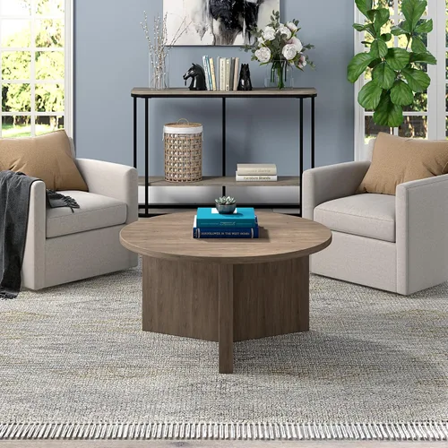 Vista 6 de Henn&Hart Anders Mesa de centro, 32" de ancho, gris Gris(Weathered Gray)