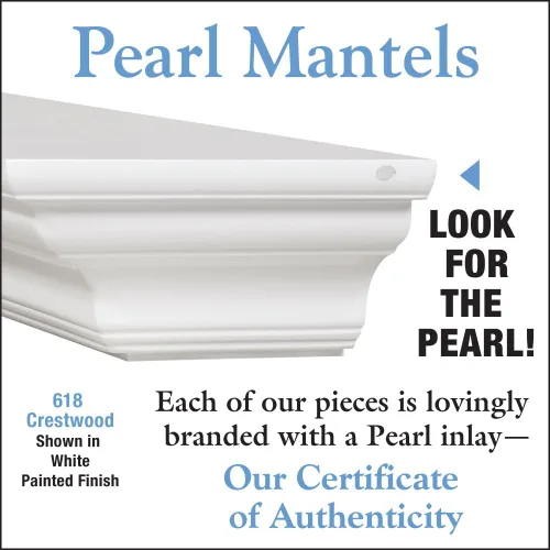 Vista 4 de Pearl Mantels 618-60 Crestwood - Estantería para repisa, 60 pulgadas, color blanco