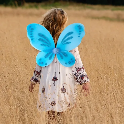 Vista 6 de Colle Alas de hadas para niñas, alas de hadas para adultos, alas de mariposa de vestir, alas de disfraz de fiesta para mujeres y niños