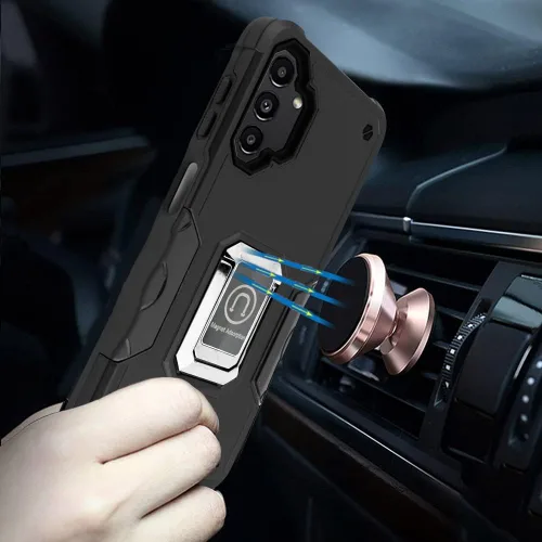 Vista 3 de Compatible con Alcatel TCL 20 XE con protector de pantalla [soporte magnético para anillo de soporte de coche] Funda protectora de cuerpo completo
