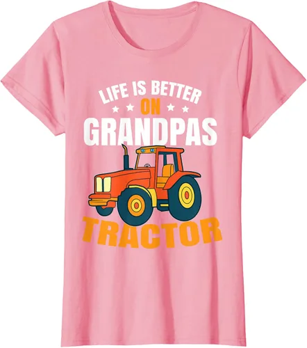 Vista 11 de Life Is Better On Grandpas Tractor Kids Farm Tractor Boy Camiseta, Negro