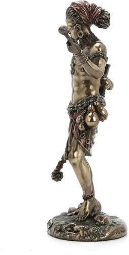 Vista 7 de Veronese Design Eshu The Divine Trickster God of The Yoruba - Estatua de acabado de bronce antiguo de resina fundida en frío de 8.5 pulgadas
