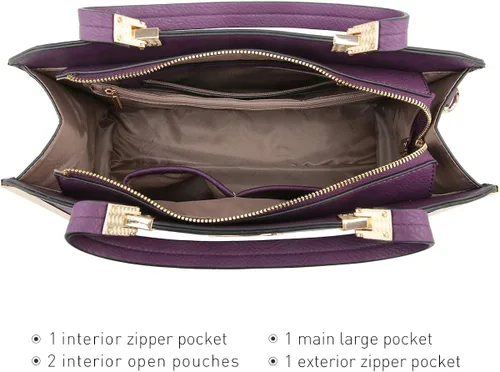 Vista 5 de Dasein Women Purses and Handbags Top Handle Satchel Bags Large Shoulder Work Bag Tote with Wallet