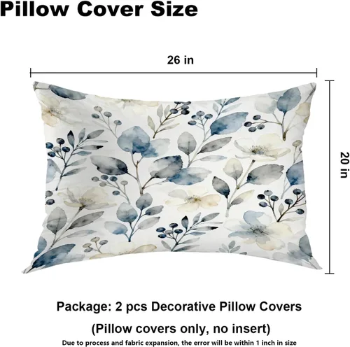 Vista 411 de Batmerry Autumn Pumpkin Templeton Throw Pillow Covers, Green Leaves Paths Forests Decorative Pillow Covers Digital Printing Blended for Couch Sofa