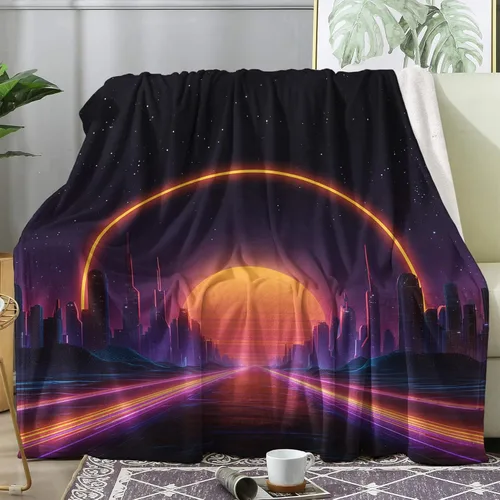 Vista 21 de Manta de vellón de cactus del desierto, color beige del suroeste para sofá, cama, sofá, mantas y mantas rústicas con patrón occidental, manta