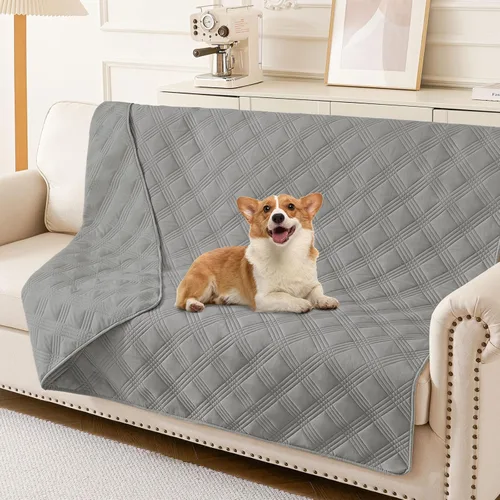 Vista 23 de hyha - Manta impermeable para cama de perro, mantas suaves para mascotas, funda impermeable para sofá para perros, fundas reversibles lavables
