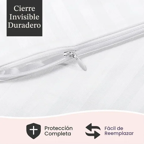 Vista 4 de 600TC - Protectores de almohada 100% algodón, tamaño estándar