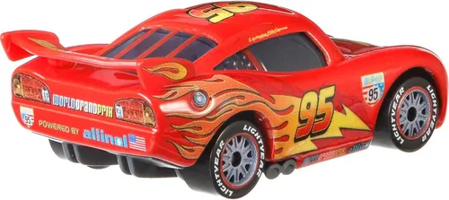 Vista 5 de Disney Pixar Cars Rayo McQueen con ruedas de carreras