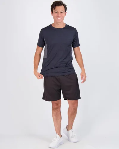 Vista 5 de Paquete de 5unidades camiseta deportiva Dry-Fit para hombre que disipa la humedad, de cuello redondo