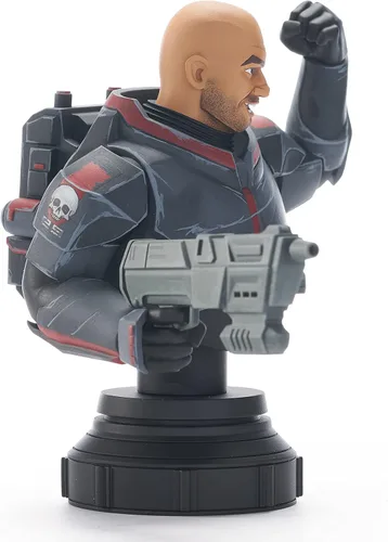 Vista 3 de Diamond Select Toys Star Wars The Clone Wars: Wrecker - Busto a escala 1:7, multicolor, 7 pulgadas