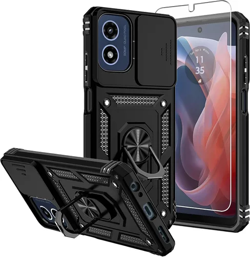 Vista 9 de Funda para Moto G 5G 2023, [No para la versión 2022] con protectores de pantalla y cubierta de cámara, [Grado militar] cubierta probada contra