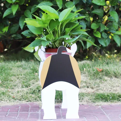 Vista 6 de Beagles - Contenedor para plantas con forma de perro, para amantes de las mascotas, maceta de PVC lindo para perros, macetas de cara para decoración