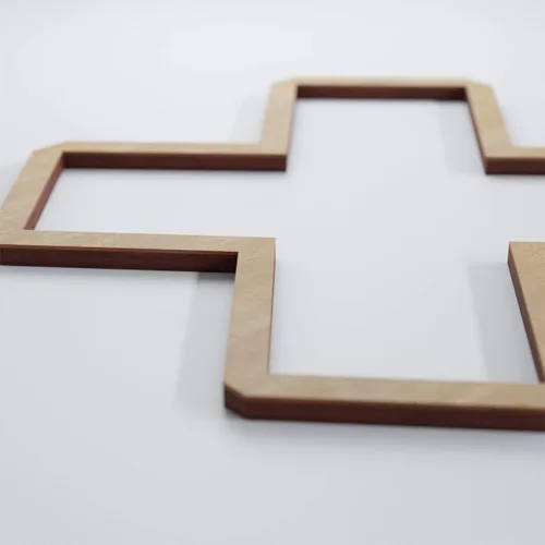 Vista 62 de 7 3/8"W X 7 3/8"H Extra Pequeño Fowler Decorativo Fretwork Madera Paneles De Pared, Aliso