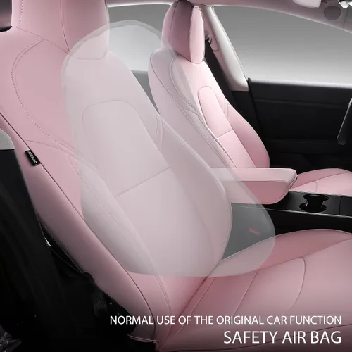 Vista 3 de Xipoo Funda de asiento compatible con Tesla Model 3, funda de asiento de automóvil, funda de poliuretano de repuesto para Tesla Model 3 2017 2018