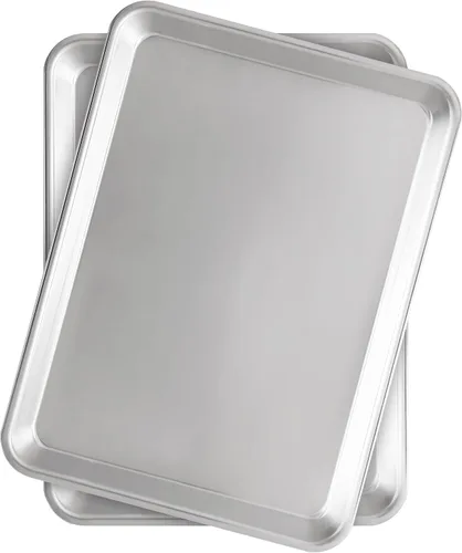 Vista 13 de Fat Daddio's - Bandeja para hornear de media hoja de aluminio natural SP-HALF
