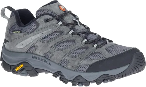 Vista 2 de Merrell Zapato de senderismo impermeable Moab 3 para hombre, Granite, 13 ancho