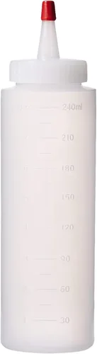 Vista 2 de conjunto de 3 botellas comprimibles, 8 onzas, Vajilla, Transparente