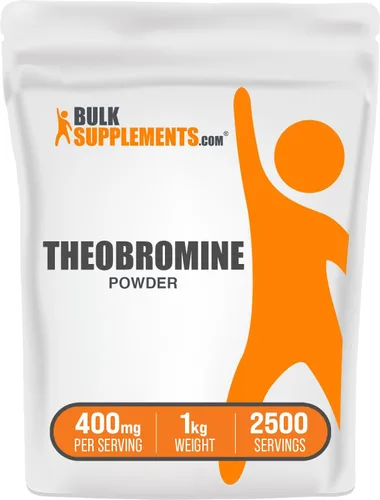 Vista 6 de BulkSupplements. com Theobromine Powder - Suplemento de teobromina, suplemento nootrópico - Soporte energético, sin gluten, 1250 porciones, 500 g