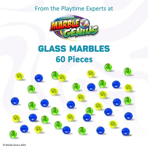 Vista 2 de Marble Genius Juego de accesorios de canicas, 60 piezas