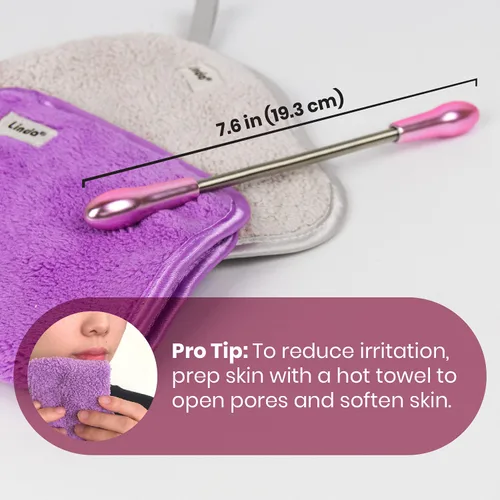Vista 4 de Lindo Twist-N-Roll Tweezer - Herramienta de depilación facial de resorte, rosca natural, acero inoxidable, elimina el vello no deseado en el labio