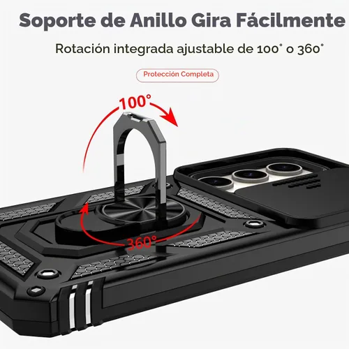Vista 5 de Funda para Galaxy S23 de 6.1 pulgadas, con protectores de pantalla y funda para cámara, [grado militar] de 16 pies. Funda a prueba de caídas