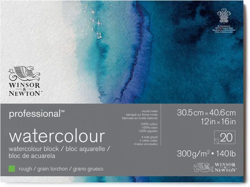 Vista 12 de Winsor & Newton Bloque de papel de acuarela profesional, 7" x 10", prensado en frío