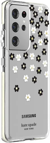 Vista 6 de Kate Spade - Carcasa rígida para Galaxy S21 Ultra 5G, diseño de flores dispersas