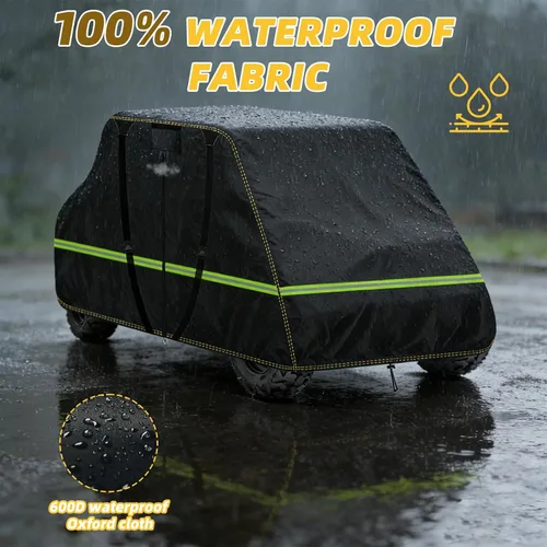 Vista 6 de Cubierta impermeable para UTV de 4 plazas – Protección 600D lado a lado, compatible con Polaris Ranger Crew XP 1000/900/570/800, General, RZR