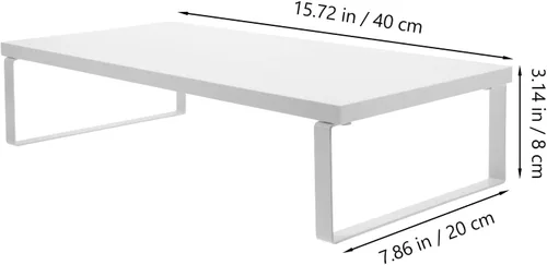 Vista 2 de ARTIBETTER Soporte elevador para monitor para escritorio con espacio de almacenamiento de 15.75 x 7.87 x 3.14 pulgadas, elevador de monitor