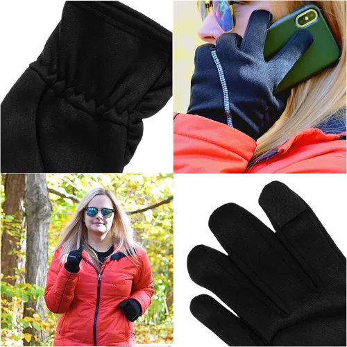 Vista 2 de C9 Champion Guante de correr ligero para mujer con tecnología de pantalla táctil, Negro