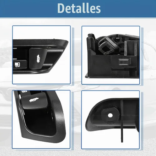 Vista 6 de X AUTOHAUX Palanca de liberación de la tapa del maletero de la puerta del tanque de combustible, panel de interruptor de botón abridor para Toyota
