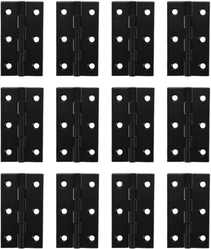 Vista 13 de Antrader Bisagras para Gabinete, Bisagra de Tope Plegable de Metal de 1" x 3/4" para Puerta de Gabinete y Armario, Negro, Paquete de 24