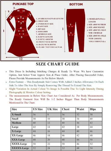 Vista 2 de Prija Collection - Traje Anarkali para mujer, listo para usar, para bodafiesta, estilo indio paquistaní