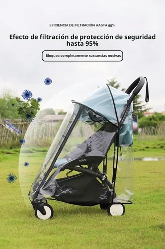 Vista 2 de Funda gruesa para cochecito de bebé, altamente transparente, compatible con Babyzen YOYO/YOYO2, cubierta de viento para cochecito de bebé