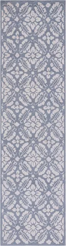 Vista 3 de SAFAVIEH Chelsea Collection - Alfombra de pasillo de 2 pies 6 pulgadas x 10 pies, color azul, lana de campo francesa enganchada a mano, ideal