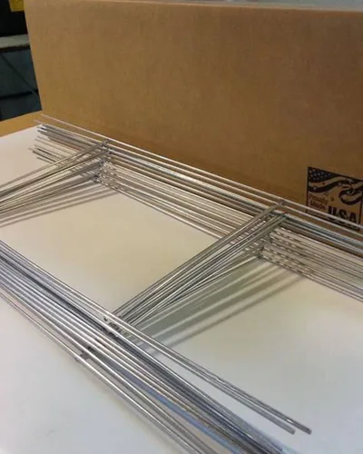 Vista 5 de Paquete de 20 estacas de metal para letreros de patio, marco de 18 x 7 pulgadas de alto, estacas de alambre para letreros de plástico corrugado
