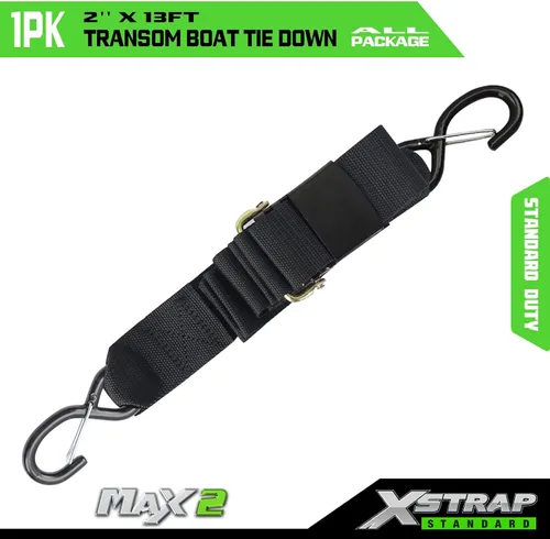 Vista 8 de XSTRAP STANDARD 1PK 5 cm x 3,3 m Correa de amarre para popa de barco, correa de remolque marino para barco con ganchos
