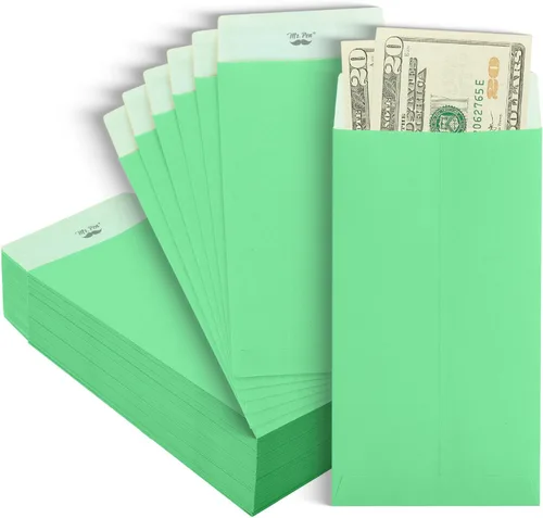 Vista 22 de Mr. Pen - Sobres de dinero para efectivo, 6.5 x 3.5 pulgadas, paquete de 100 unidades, papel kraft Sobres de efectivo autoadhesivos a granel