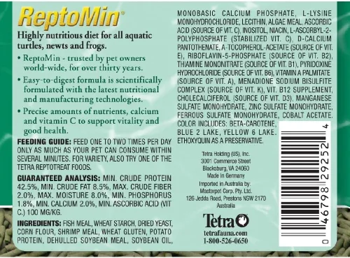 Vista 7 de Tetra ReptoMin Palitos de Comida Flotantes, Alimento para Tortugas Acuáticas, Tritones y Ranas, 1.94 oz