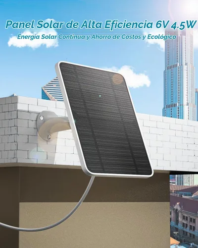 Vista 2 de Cargador de Panel Solar Compatible con Cámara Arlo Pro 5S/Pro 4/Pro 3/Pro 3 Floodlight/Ultra/Ultra 2, Paneles Solares de 6V 4.5W Carga IP65