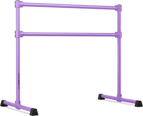 Vista 19 de VITA Barre - Barra de ballet doble portátil independiente, extrema, acero Altura fija, fabricada en Estados Unidos, equipo de ejercicio en casa