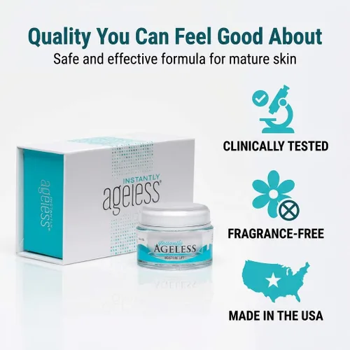 Vista 4 de Instantly Ageless Skin Care Duo Lift Bundle - 25 viales de estiramiento facial instantáneo en una caja y megahidratante con colágeno - Hidratante
