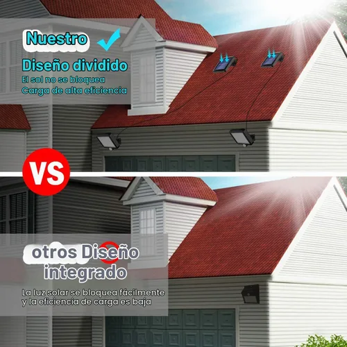 Vista 3 de MPJ Luz Solar para Exteriores, 56 LED Luz Solar Exterior con Detector de Movimiento, IP65 Impermeable, Ángulo de Iluminación de 120°, Luz Solar