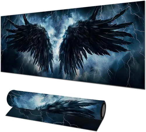 Vista 13 de HOMETITUTE Alfombrilla para mouse de 31.5 x 11.8 pulgadas, con bandera estadounidense, floral, XL, grande, extendida, para teclado, computadora