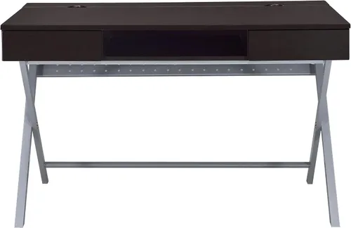 Vista 5 de Coaster Furniture Connect-It 800117 - Escritorio con tomacorriente/compartimento de almacenamiento integrado, capuchino