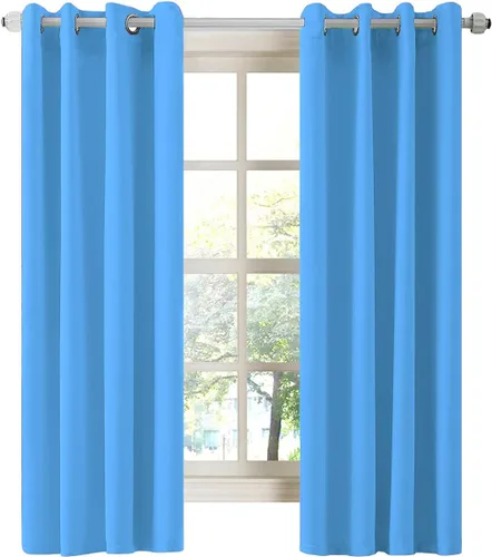 Vista 83 de LA PALMA Cortinas opacas con aislamiento térmico y ojales, para sala de estar, dormitorio, paquete de 2 paneles