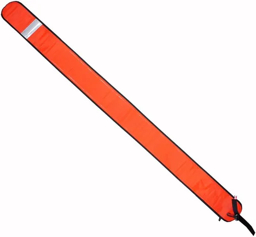 Vista 3 de Scuba Choice Surface Marker Buoy (SMB) High-Visibility Dive Signal Tube, Durable Nylon TPU, Compact & BCD-Compatible, Easy Oral Inflator for Diving