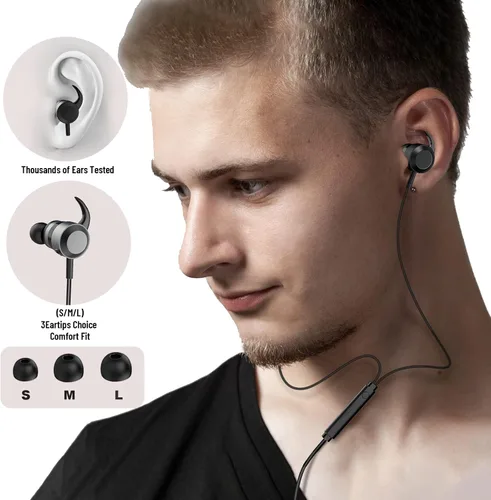 Vista 3 de Auriculares intrauditivos con cable USB C, estéreo de alta fidelidad con micrófono, micrófono con cancelación de ruido, control de volumen