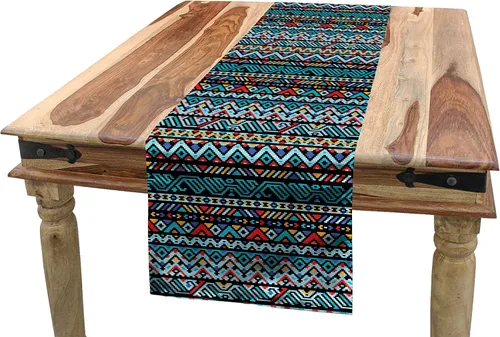 Vista 11 de Lunarable Camino de mesa tropical y manteles individuales, acuarela tucán loro flamenco piñas y flores silvestres sobre rombo, juego para decoración